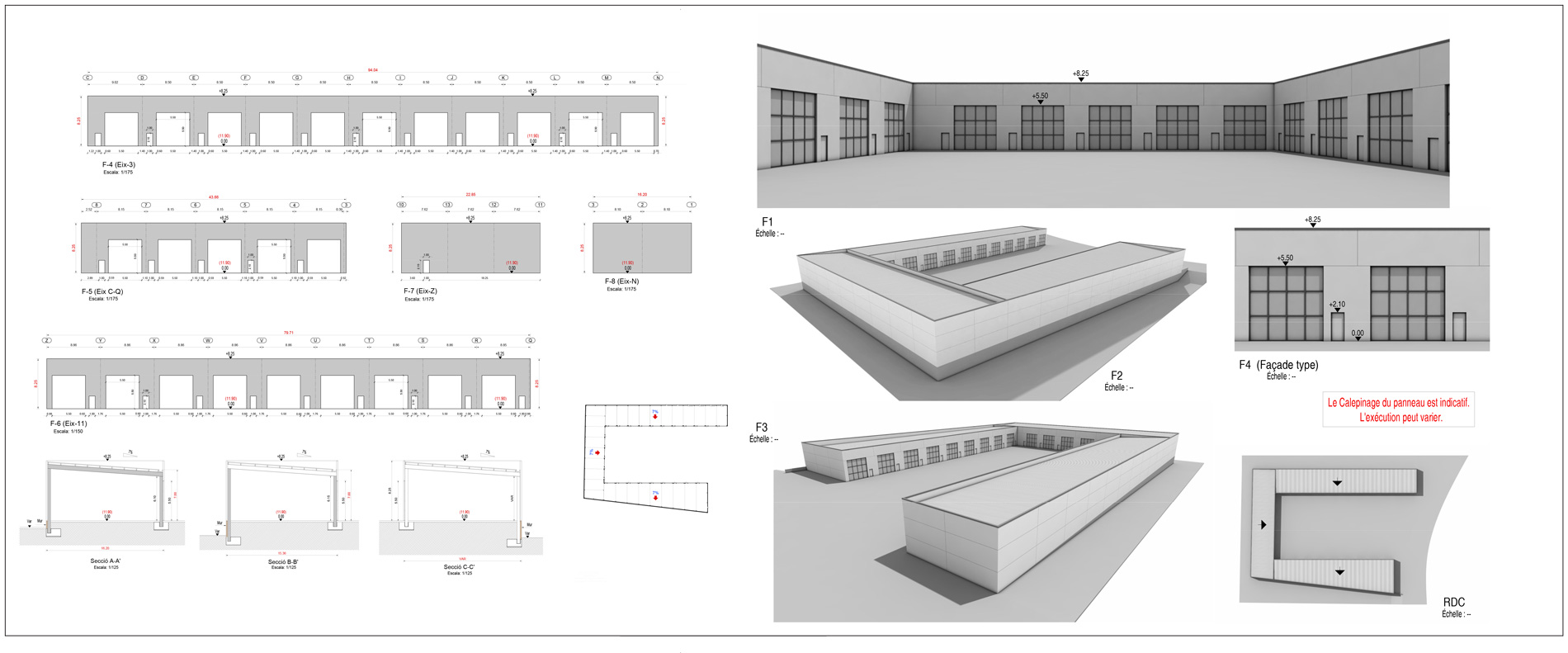 Plans Local commercial en coupe